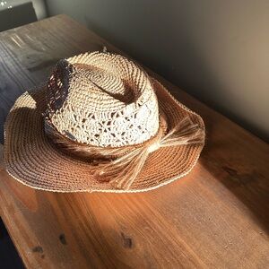 Chic Country Tan Straw Hat with Bow Detail